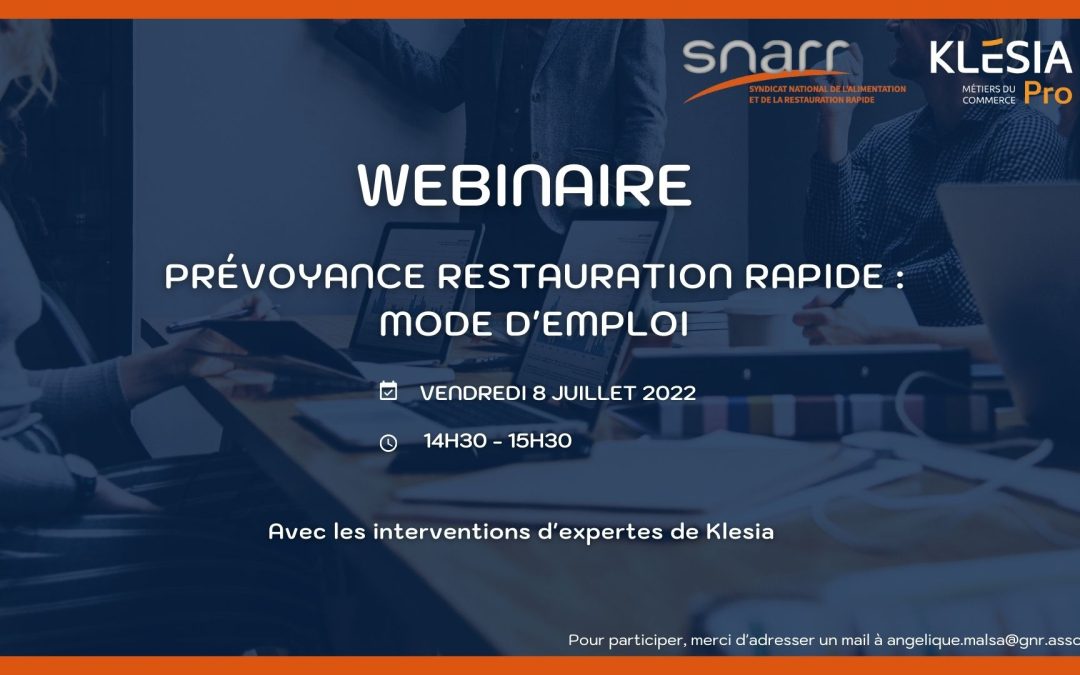 Webinaire Prévoyance Restauration rapide