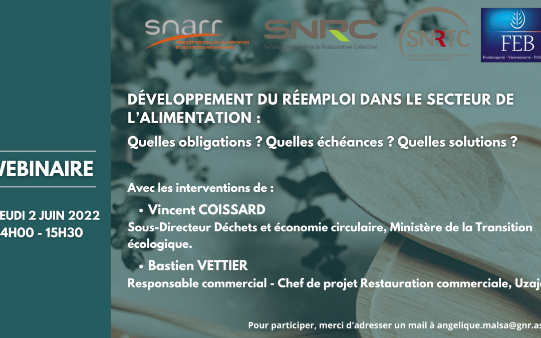 Webinaire Développement du réemploi dans le secteur de l’alimentation de sensibilisation